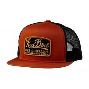 NEW RED DIRT HAT COMPANY guitar patch 5 panel flat trucker snapback cap in burnt